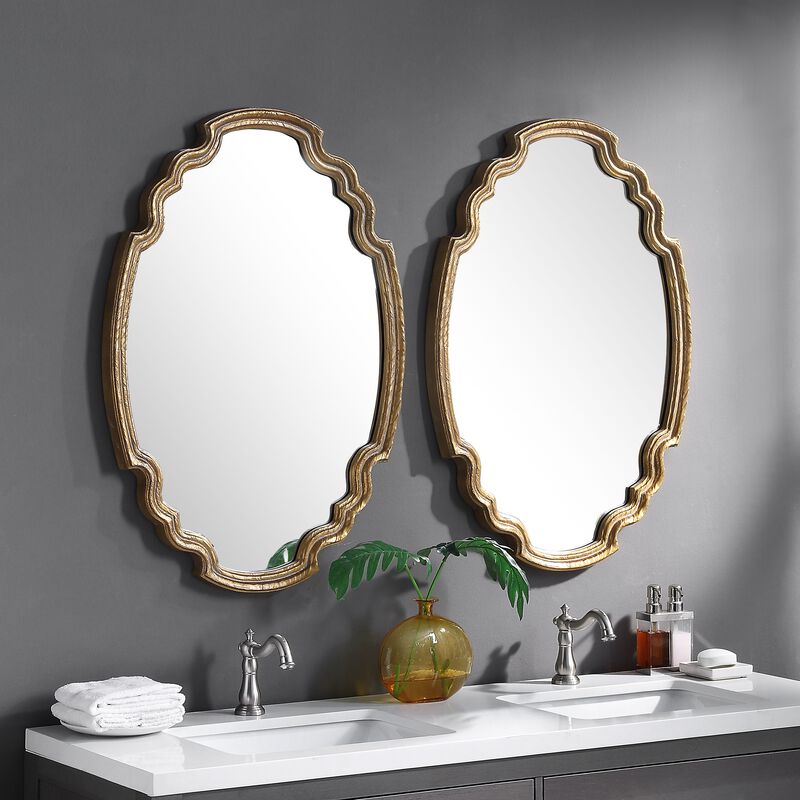 Uttermost Ariane Gold Oval Mirror image number 3